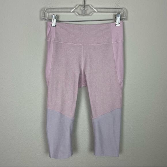 Outdoor Voices Pink Gray Cropped Leggings Small - Picture 1 of 4
